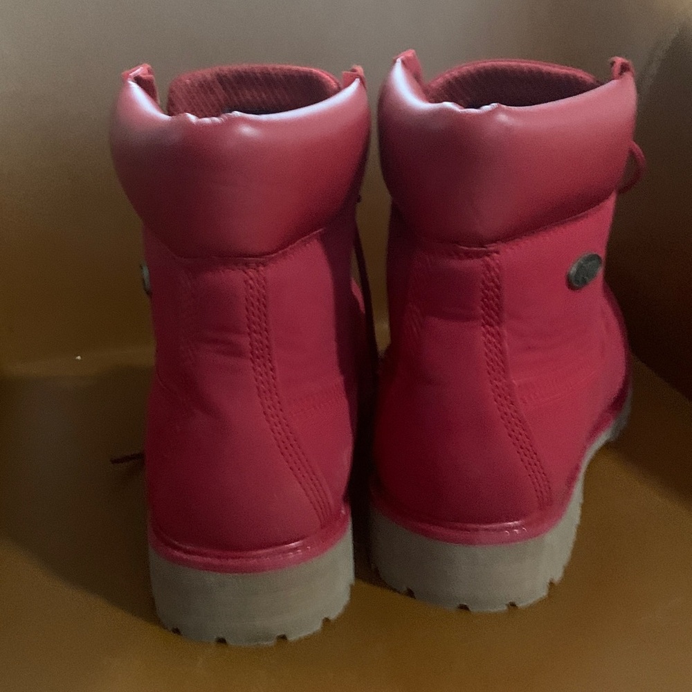 Lug Red Combat Boots - Picture 6 of 8